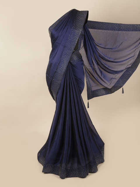 

Pothys Blue Embellished Beads and Stones Saree