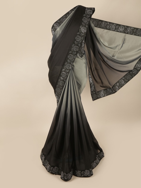 

Pothys Black & Grey Beads and Stones Saree