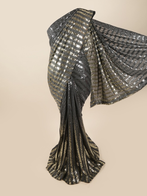 

Pothys Grey Embellished Sequinned Saree