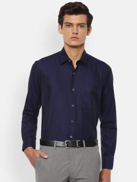 

Luxure by Louis Philippe Men Navy Blue Opaque Formal Shirt