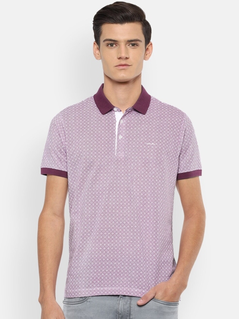

Van Heusen Men Purple Polo Collar Pockets T-shirt
