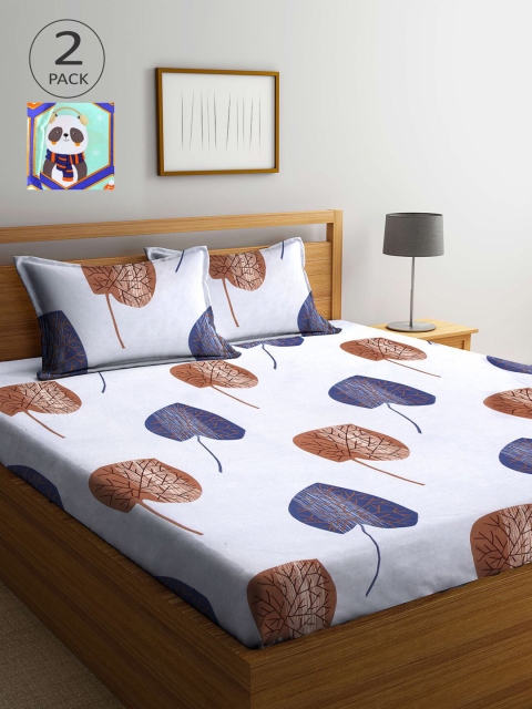 

KLOTTHE Multicoloured Printed 210 TC 2 King Bedsheet with 4 Pillow Covers, Multi