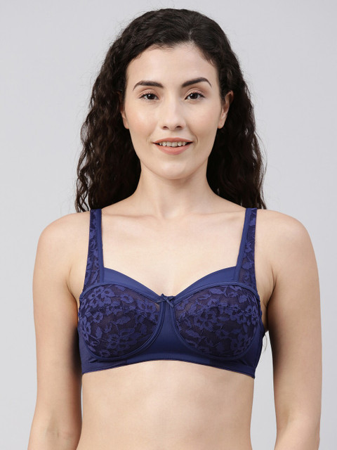 

Bitz Women Blue Lace Super Non Padded Support Every Day Bra