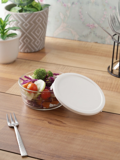 

Lock & Lock Transparent Round Glass Easy Lock Food Storage Container-280 Ml