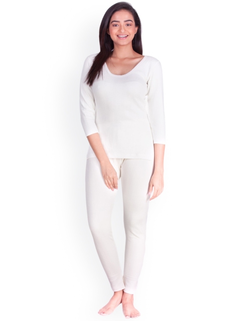 

Dollar Ultra Women Off White Solid Thermal Set