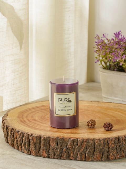 

Pure Home and Living Set of 2 Purple Pillar Candles