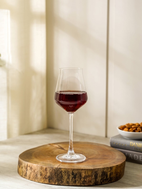 

Pure Home and Living Set Of 6 Transparent Solid Strix Wine Glasses