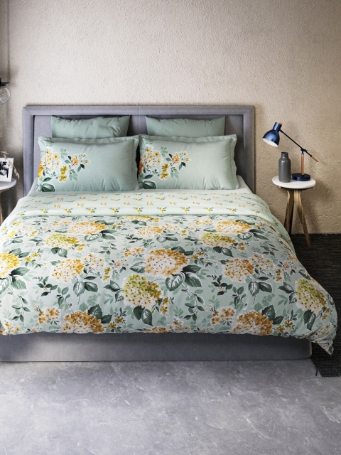 

DDecor Green & White Floral Mild Winter 110 GSM Double Bed Dohar
