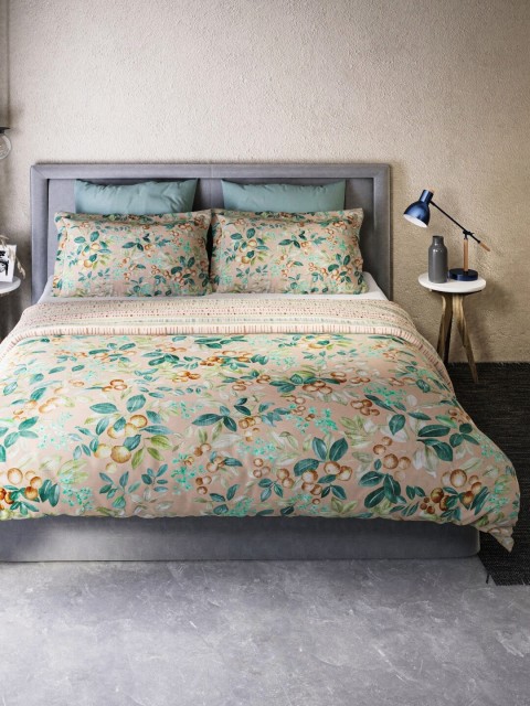 

DDecor Green & Peach-Coloured Floral Mild Winter 110 GSM Double Bed Dohar