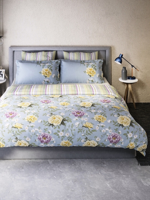 

DDecor Blue & Yellow Floral Mild Winter 110 GSM Double Bed Dohar