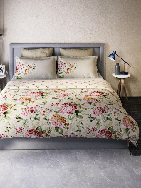 

DDecor Pink & Green Floral Mild Winter 110 GSM Cotton Double Bed Dohar