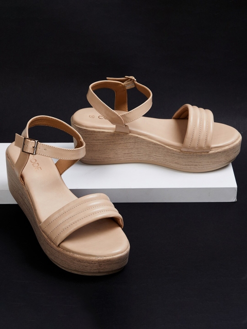 

CODE by Lifestyle Beige Solid Wedges