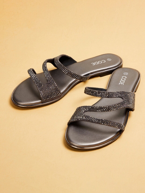 

CODE by Lifestyle Women Grey Open Toe Flats