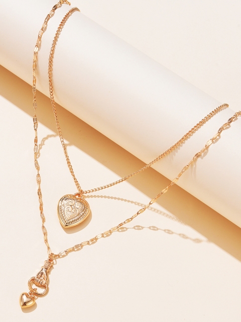 

URBANIC Gold-Toned Heart Layered Necklace