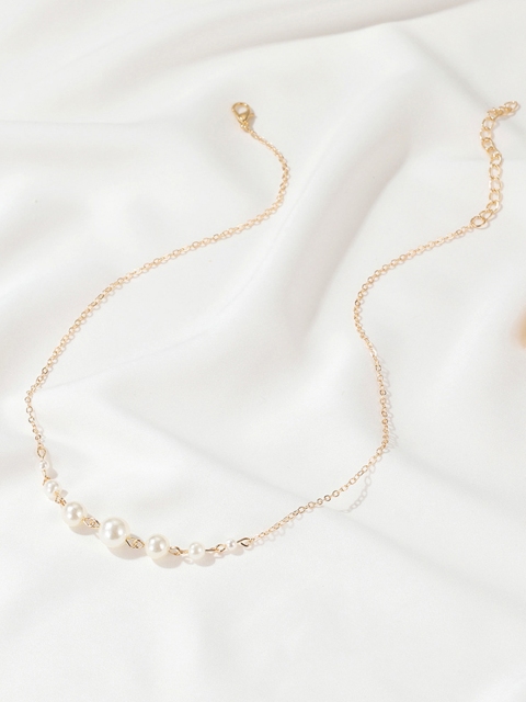 

URBANIC Gold-Toned & White Necklace