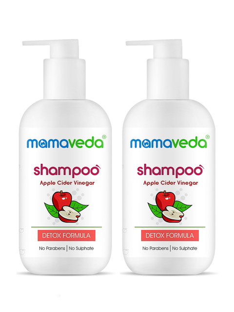 

Mamaveda Pack of 2 Detox Formula Shampoo with Organic Apple Cider Vinegar, White