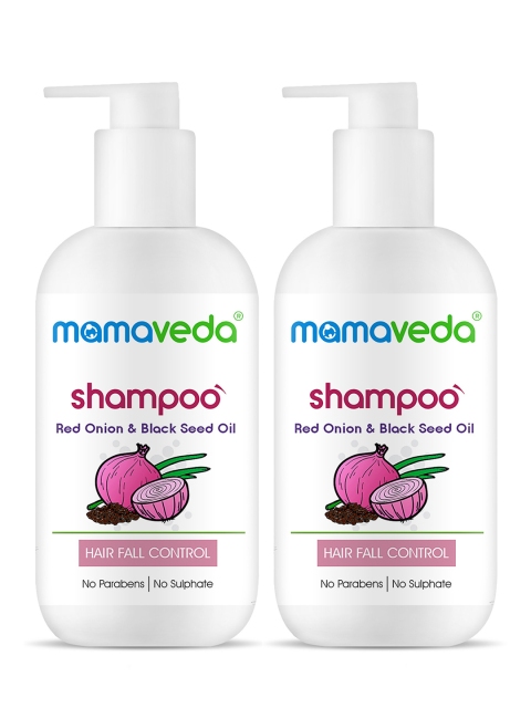 

Mamaveda Pack of 2 Hair Growth Shampoo with Red Onion and Black Seed Oil, White