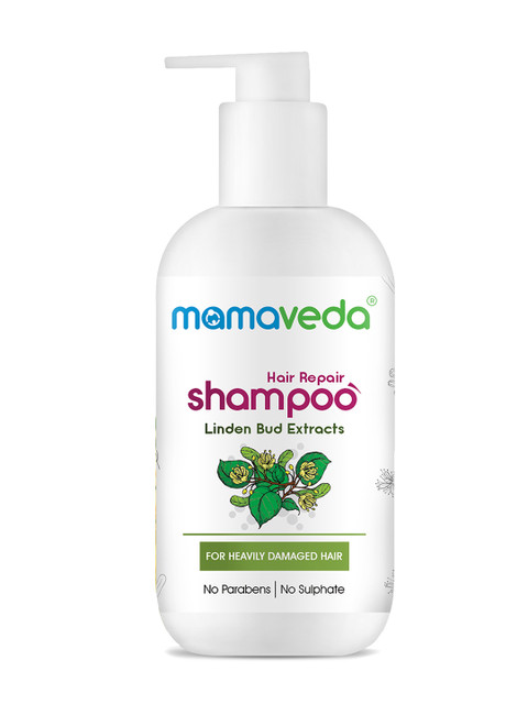 

Mamaveda Linden Bud Extracts Hair Repair Shampoo - 250 ml, White