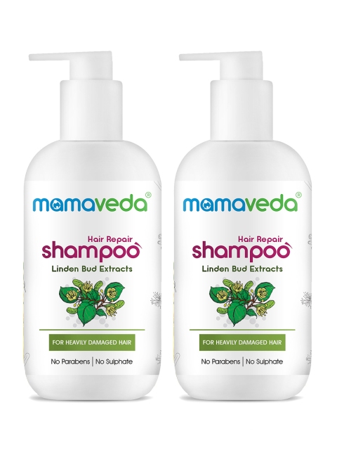 

Mamaveda Pack of 2 Hair Repair Shampoo with Linden Bud Extracts, White