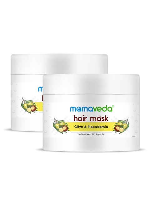 

Mamaveda Pack of 2 Olive and Macadamia Hair Mask, White