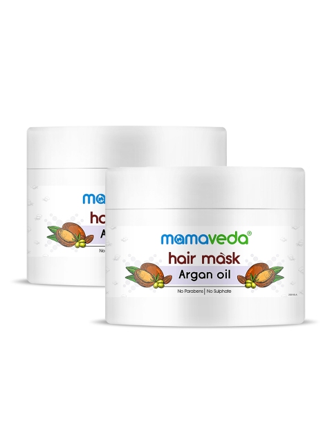 

Mamaveda Pack of 2 Moroccan Argan Oil Hair Mask, White