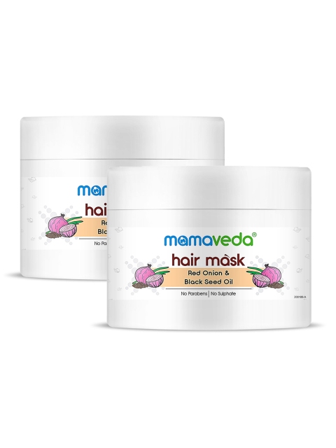 

Mamaveda Pack of 2 Red Onion and Black Seed Oil Hair Mask, White