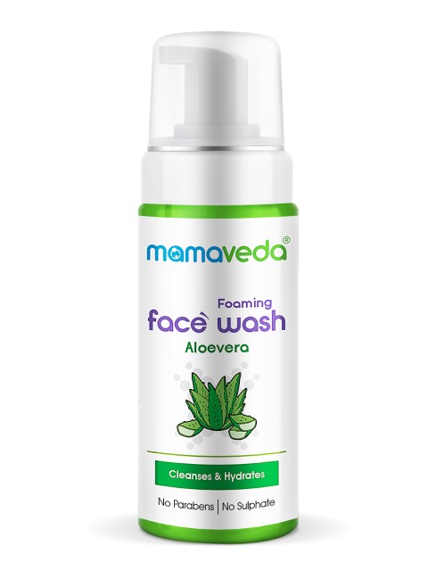 

Mamaveda Aloevera Foaming Face Wash-160 ml, Green