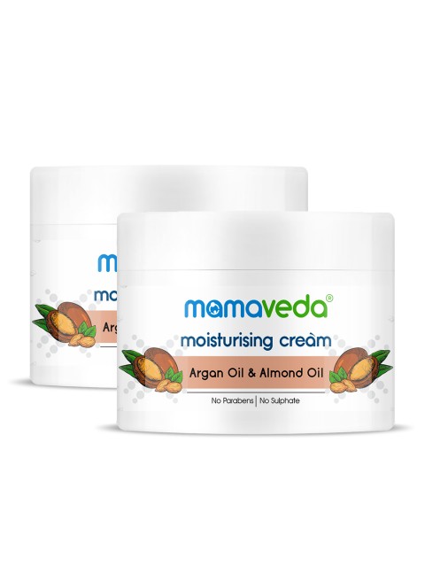 

Mamaveda Pack of 2 Argan Oil and Almond Oil Moisturising Cream, Beige