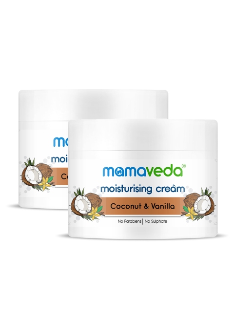 

Mamaveda Pack of 2 Coconut and Vanilla Moisturising Cream, White