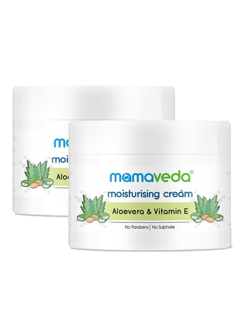 

Mamaveda Pack of 2 Aloe Vera and Vitamin E Moisturising Cream, Green