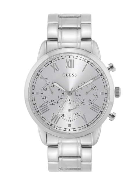

GUESS Men Silver-Toned Dial Stainless Steel Bracelet Style Straps Analogue Watch GW0066G1