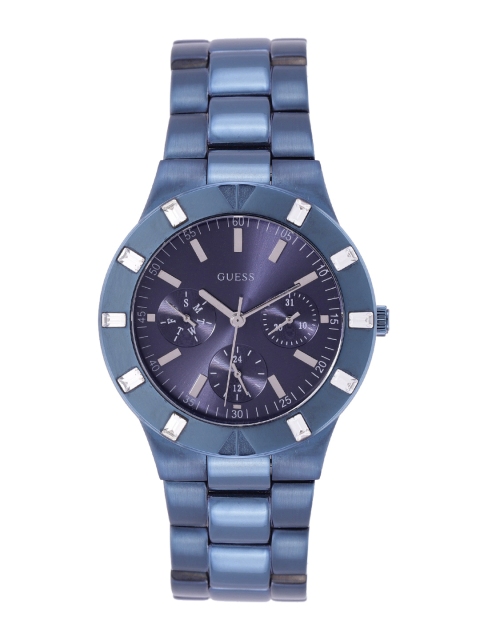 

GUESS Women Navy Blue Dial & Bracelet Style Straps Analogue Watch W0027L3