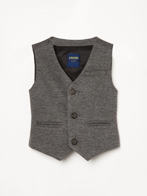 

Juniors by Lifestyle Boys Grey Solid Woven Waist Coat
