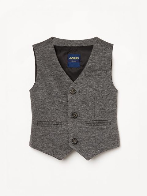 

Juniors by Lifestyle Boys Grey Solid Woven Waist Coat