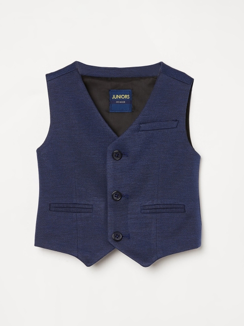 

Juniors by Lifestyle Boys Blue Solid Woven Waist Coat