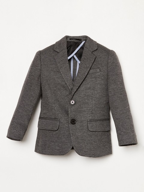 

Juniors by Lifestyle Boys Grey Solid Single-Breasted Casual Blazer