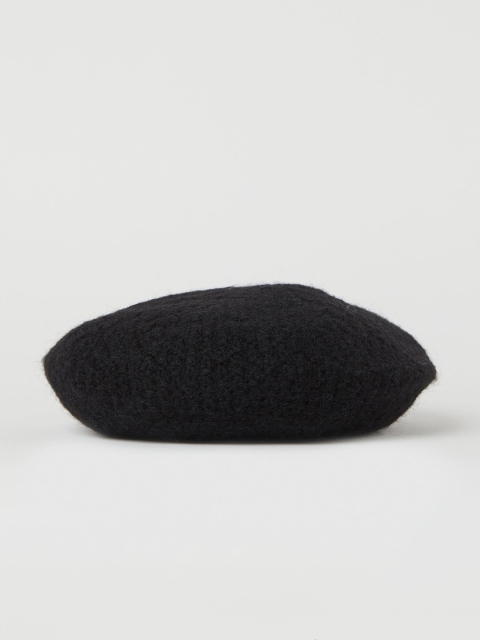 

H&M Women Black Knitted Beret
