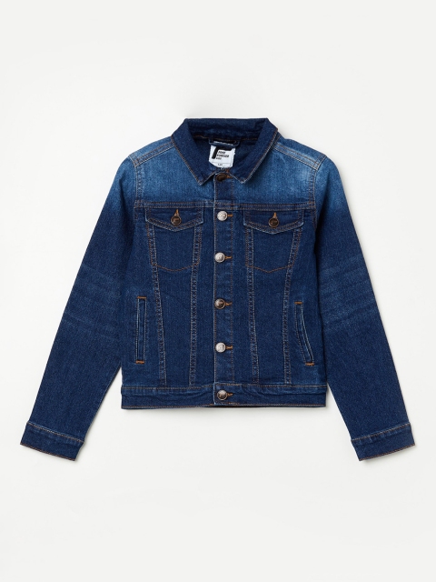 

Fame Forever by Lifestyle Boys Blue Washed Lightweight Cotton Denim Jacket