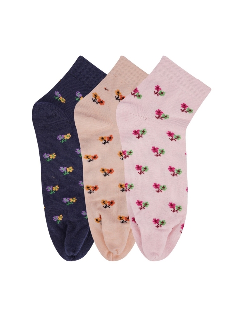 

N2S NEXT2SKIN Women Pack of 3 Low Ankle Length Cotton Plaid Pattern Thumb Socks, Multi