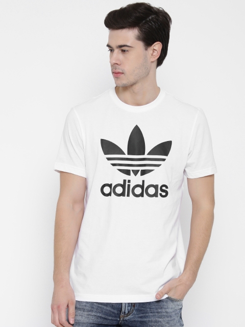 

ADIDAS Originals Men ORIG TREFOIL White Printed Round Neck T-Shirt