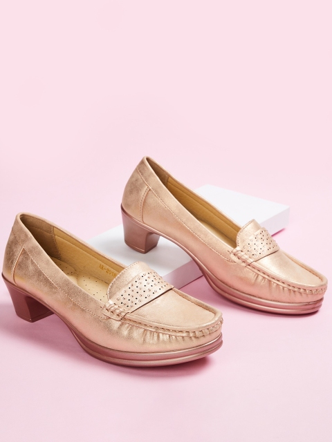 

CODE by Lifestyle Pink Textured Block Pumps