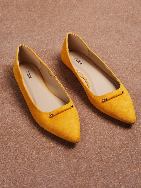 

CODE by Lifestyle Women Yellow Ballerinas Flats