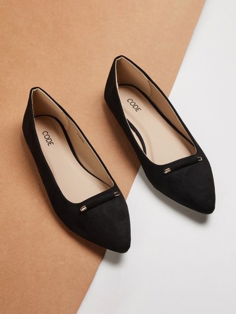 

CODE by Lifestyle Women Black Ballerinas