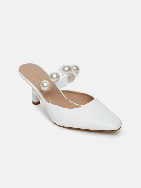 

shoexpress White PU Kitten Pumps