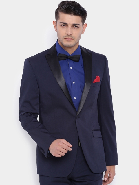 

SUITLTD Navy Single-Breasted Partywear Blazer, Navy blue