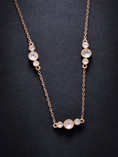 

MINUTIAE Women Rose Gold & White Brass Chain