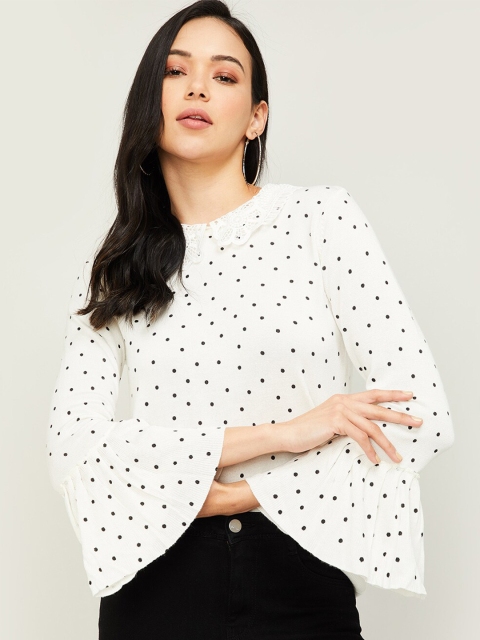 

Bossini Off White & Black Regular Top