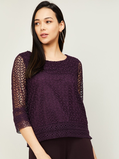 

CODE by Lifestyle Brown Solid Regular Top