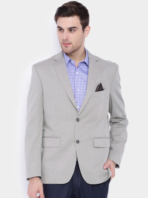 

SULTLTD Grey Regular Fit Single-Breasted Formal Blazer