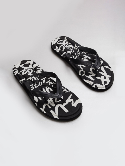

Forca Men Black Printed Thong Flip-Flops
